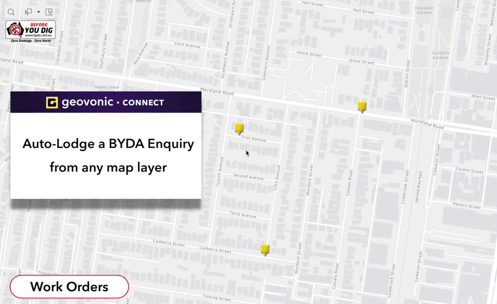 Auto-lodge BYDA enquiries with Geovonic Connect